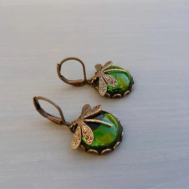 Antique Gold Boho Dragonfly kõrvarõngad