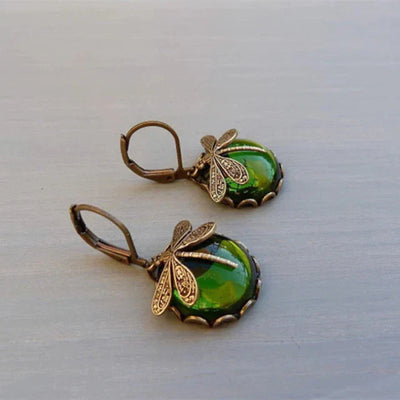 Antique Gold Boho Dragonfly kõrvarõngad