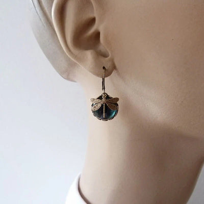 Antique Gold Boho Dragonfly kõrvarõngad